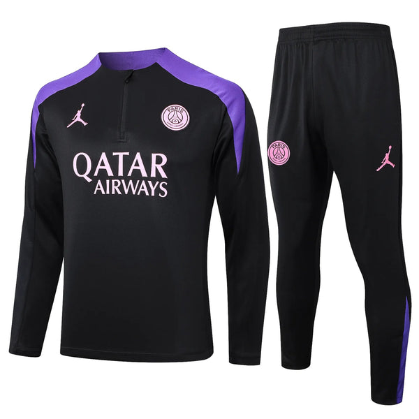 Conjunto Agasalho Treino Psg 24/25 Preto e - Roxo