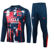 Conjunto Agasalho Treino Psg 24/25 Azul e - Vermelho