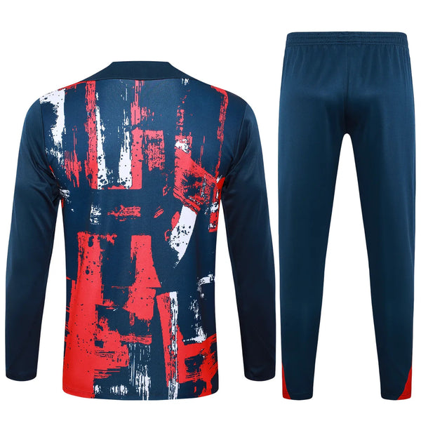 Conjunto Agasalho Treino Psg 24/25 Azul e - Vermelho