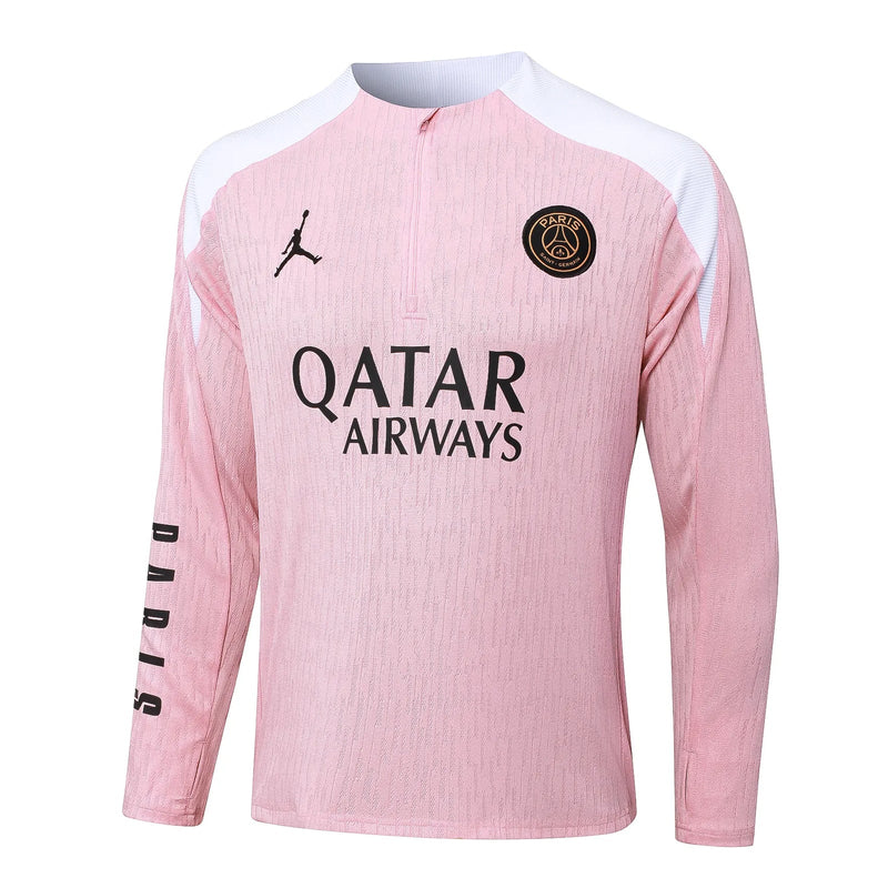 Conjunto Agasalho Treino Psg 24/25 Rosa e - Branco