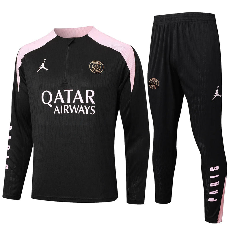 Conjunto Agasalho Treino Psg 24/25 Preto e - Rosa