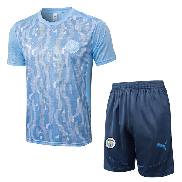 Conjunto Manchester City Treino 24/25 Azul - Claro