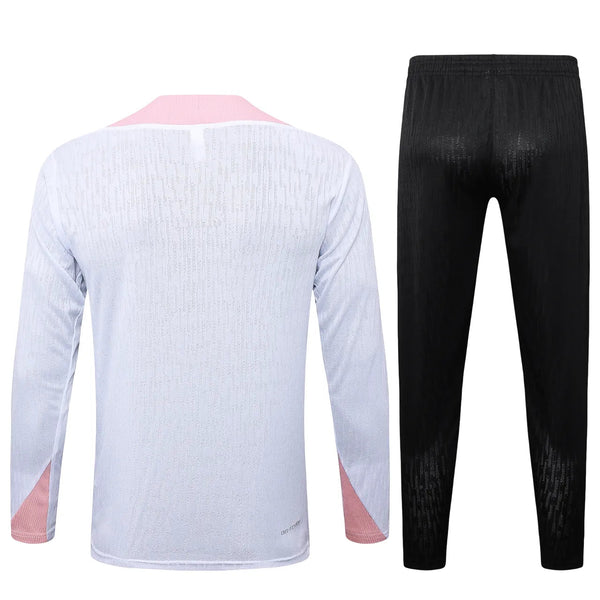 Conjunto Agasalho Treino Psg 24/25 Branco e - Rosa