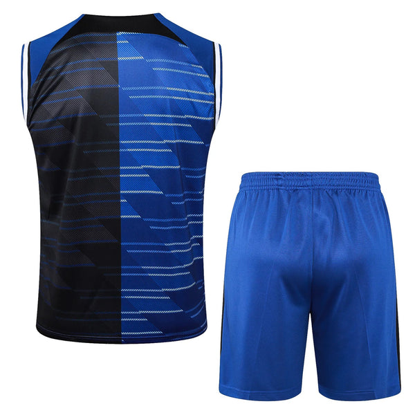 Conjunto Inter de Milao Treino Regata 24/25 Azul e - Preto