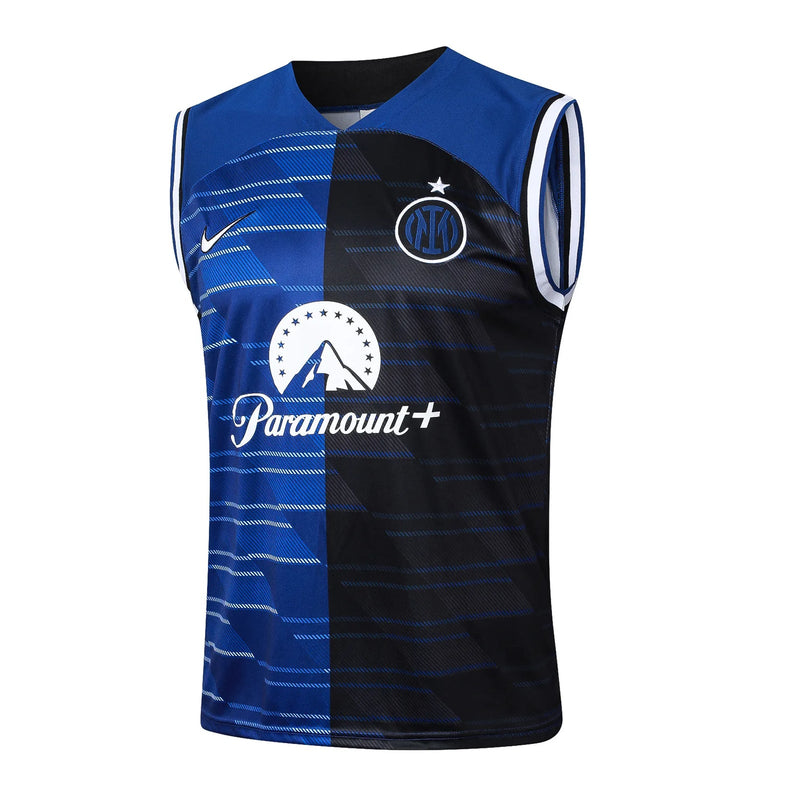 Conjunto Inter de Milao Treino Regata 24/25 Azul e - Preto