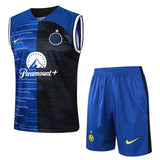 Conjunto Inter de Milao Treino Regata 24/25 Azul e - Preto