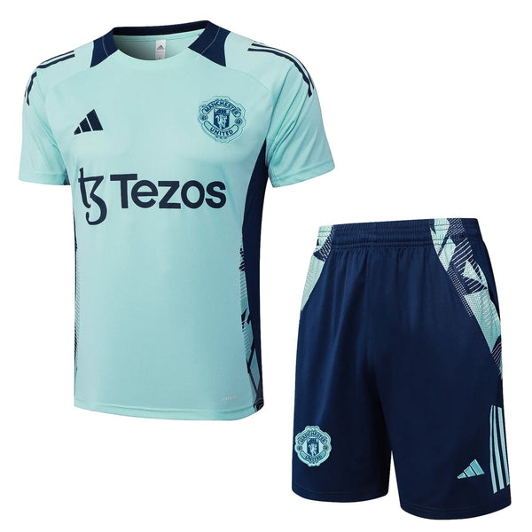 Conjunto Manchester United Treino 24/25 Azul - Turquesa