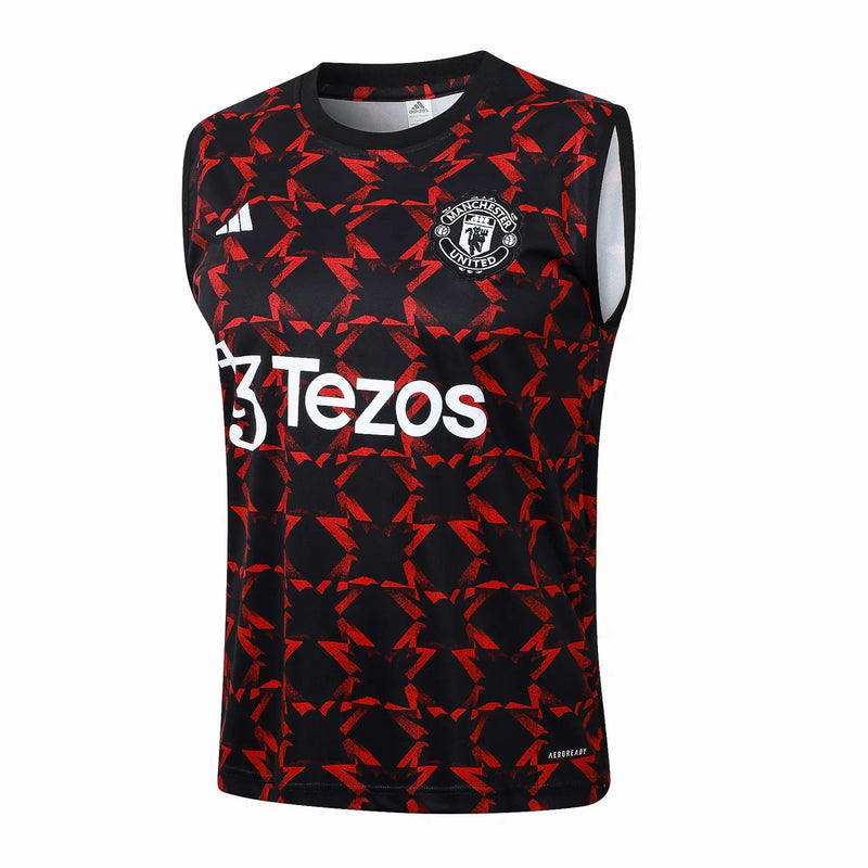 Conjunto Manchester United Treino Regata 24/25 Vermelho e Preto - 1