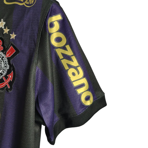 Camisa Corinthians Away 09/10 - Torcedor Retro Preta e Roxa