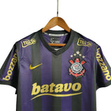 Camisa Corinthians Away 09/10 - Torcedor Retro Preta e Roxa