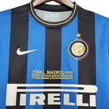 Camisa Inter de Milao Away 09/10 Retrô Azul e - Preta