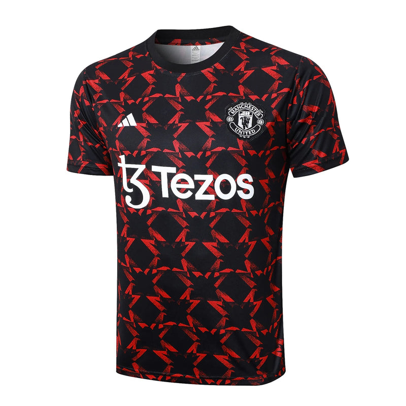 Conjunto Manchester United Treino Regata 24/25 Vermelho e - Preto