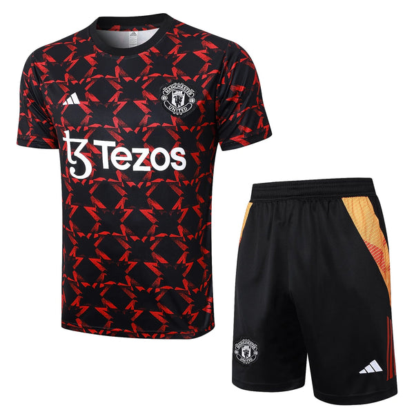 Conjunto Manchester United Treino Regata 24/25 Vermelho e - Preto