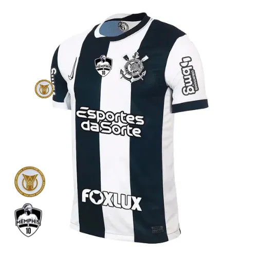Camisa Corinthians Third 24/25 - Torcedor Preta e Branca Memphis10