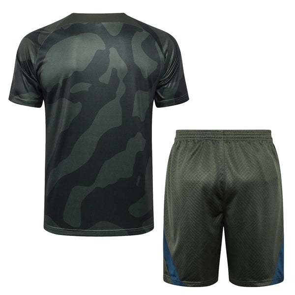 Conjunto Psg Treino 24/25 Verde e - Cinza
