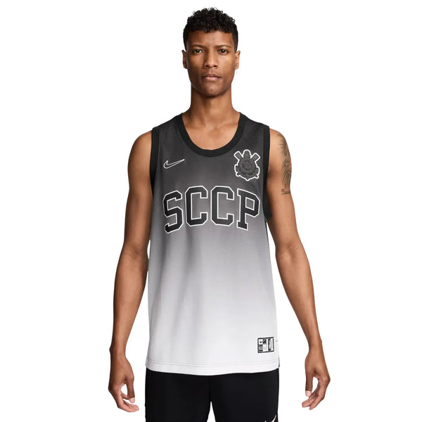 Regata Corinthians Dna 25/26 - Torcedor Preto e Branco