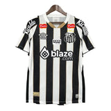 Camisa Santos Away 24/25 - Branca e Preta - Torcedor C/ Patrocínio
