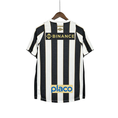 Camisa Santos Away 24/25 - Branca e Preta - Torcedor C/ Patrocínio
