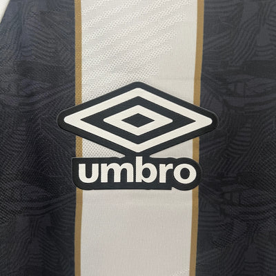 Camisa Santos Away 24/25 - Branca e Preta - Torcedor C/ Patrocínio