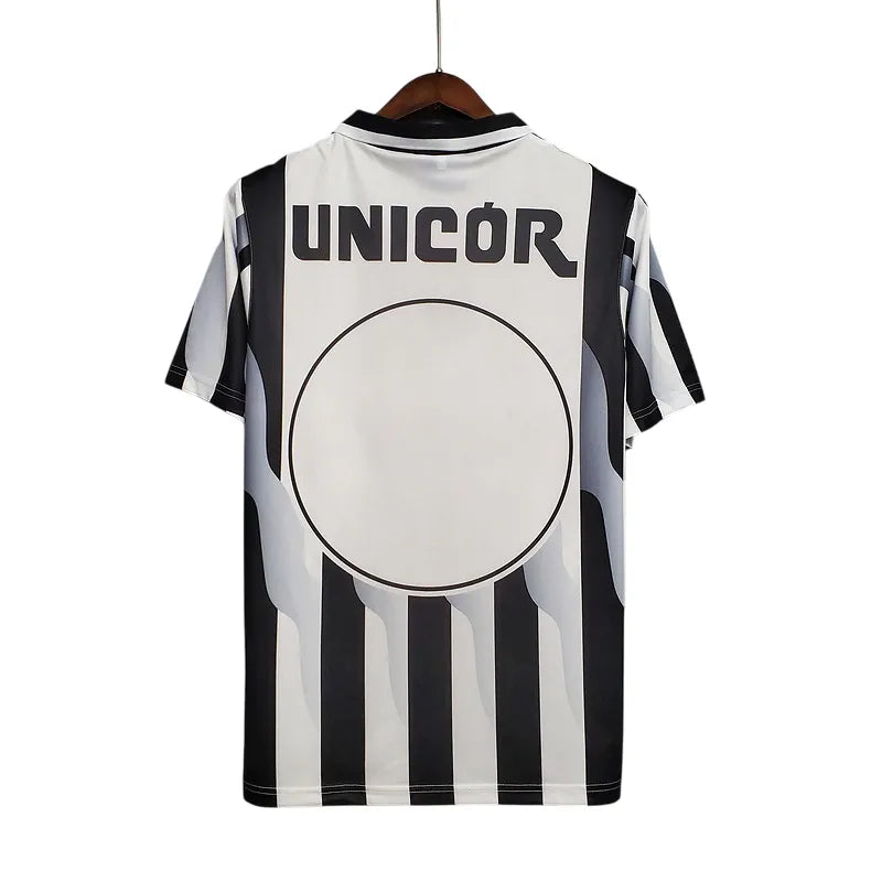 Camisa Santos Away 1998 Retro Branca e Preta - Torcedor