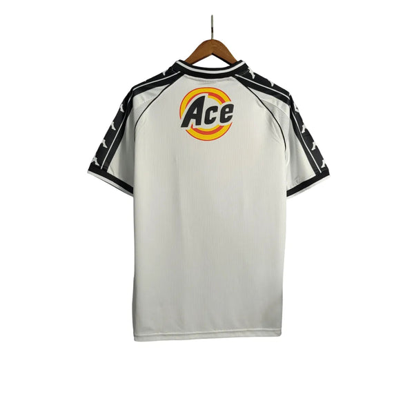 Camisa Vasco da Gama Away 2000 Retro Kappa Branca e Preta - Torcedor