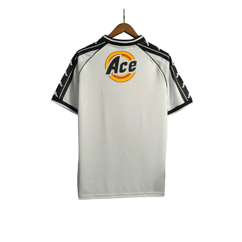 Camisa Vasco da Gama Away 2000 Retro Kappa Branca e Preta - Torcedor