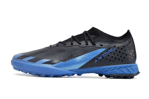 Chuteira Society Adidas X Crazyfast 1 Tf Preta e Azul - Bugatti