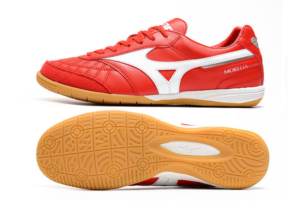 Chuteira Futsal Mizuno Morelia Sala Ic Vermelha e Branca