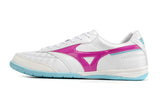 Chuteira Futsal Mizuno Morelia Sala Ic Branca Rosa e Azul