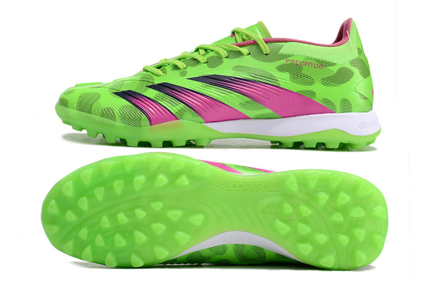 Chuteira Society Adidas Predator Elite Tf Verde e - Rosa