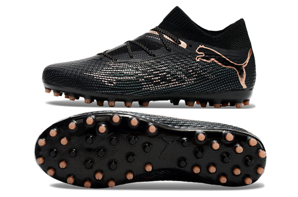 Chuteira Society Puma Future 7 Mg Preta e Bronze Eclipse - Pack