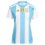 Camisa Argentina Feminina Home 2024 Azul e - Branca