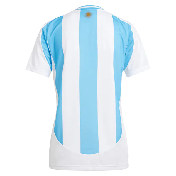 Camisa Argentina Feminina Home 2024 Azul e - Branca