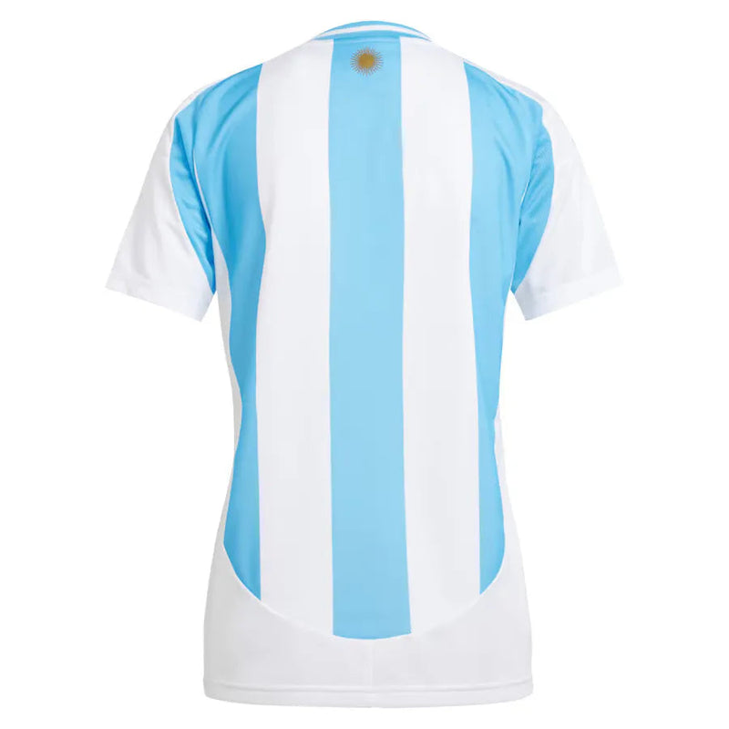 Camisa Argentina Feminina Home 2024 Azul e - Branca