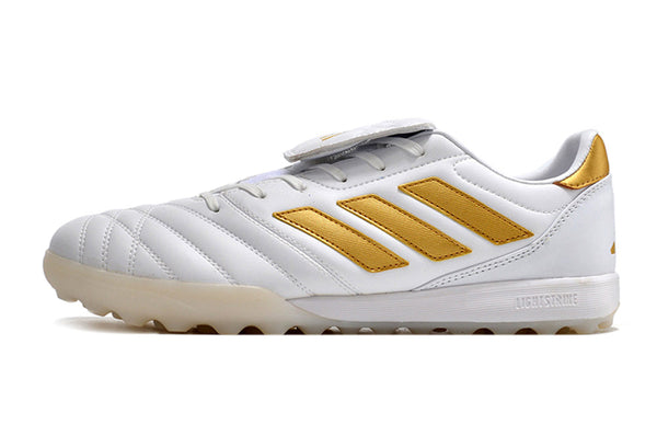 Chuteira Society Adidas Copa Gloro Tf Branca e - Dourada