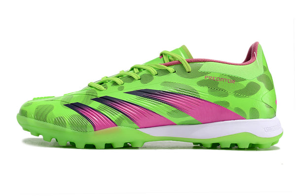 Chuteira Society Adidas Predator Elite Tf Verde e - Rosa