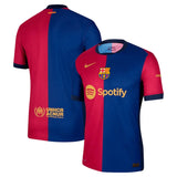 Camisa Barcelona Home 24/25 - Jogador Azul e Vermelha