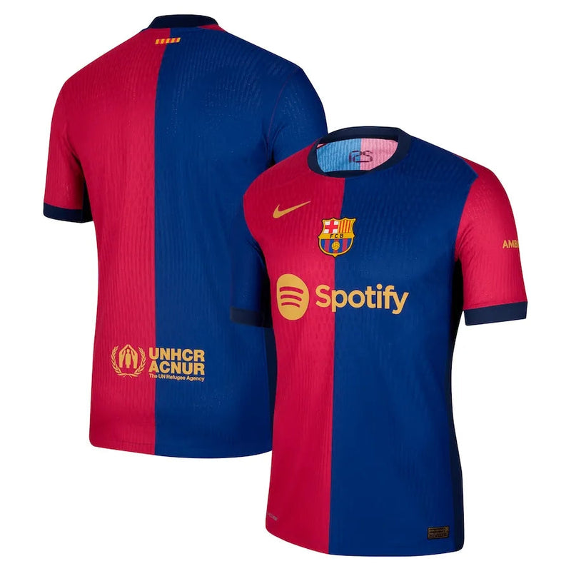 Camisa Barcelona Home 24/25 - Jogador Azul e Vermelha