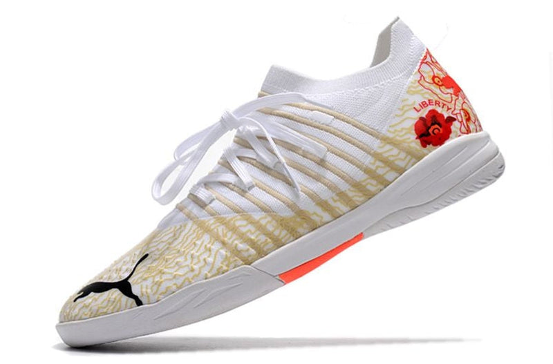 Chuteira Futsal Puma Future Z 1 3 Bege e - Branco