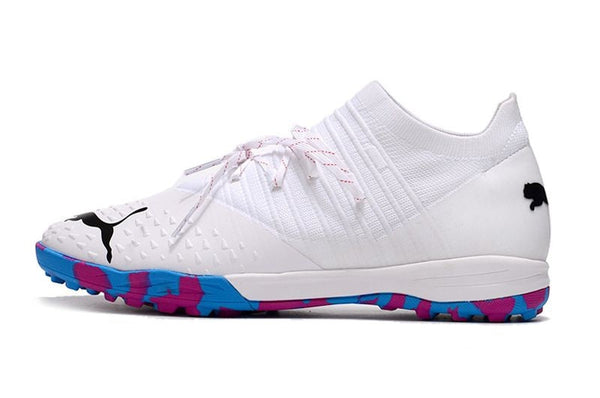 Chuteira Society Puma Future Z 1 3 Branca e Azul