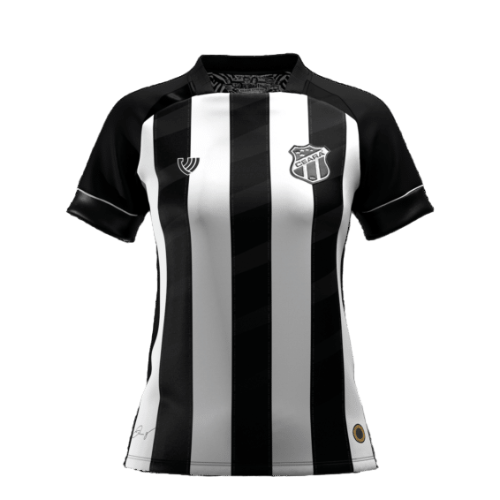 Camisa Ceará Home 24/25 - Feminina Preta e Branca