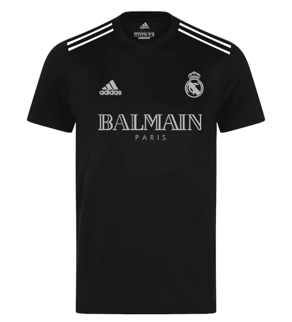 Camisa Real Madrid Balmain Preta - Torcedor