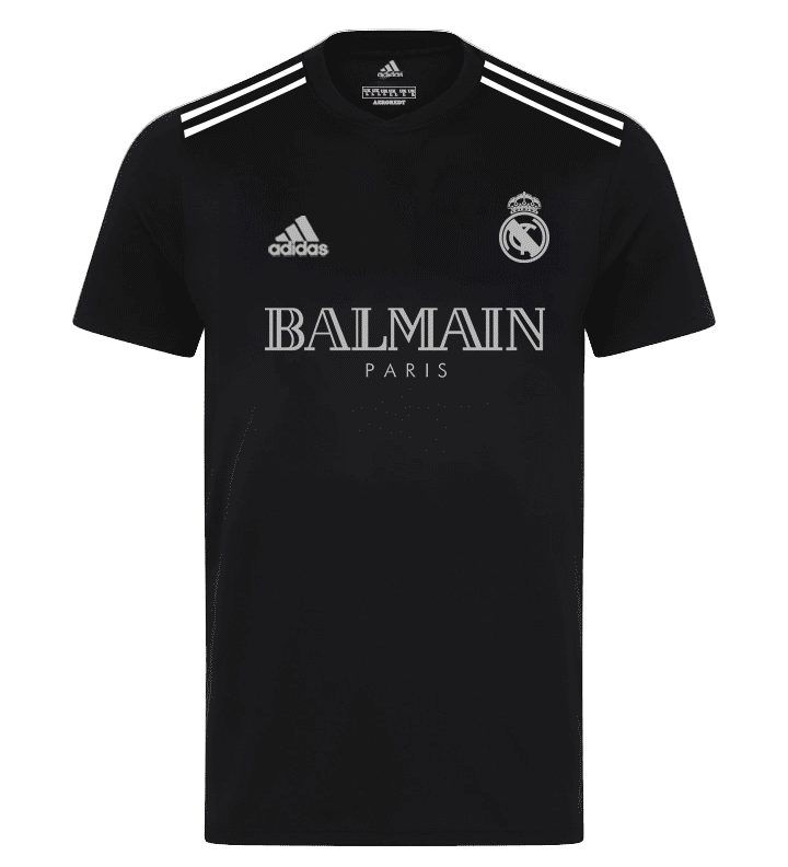 Camisa Real Madrid Balmain Preta - Torcedor