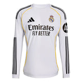 Camisa Real Madrid Home 25/26 - Torcedor Manga Longa Branca