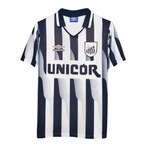 Camisa Santos Away 1998 Retro Branca e Preta - Torcedor