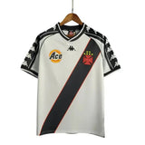 Camisa Vasco da Gama Away 2000 Retro Kappa Branca e Preta - Torcedor