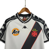 Camisa Vasco da Gama Away 2000 Retro Kappa Branca e Preta - Torcedor