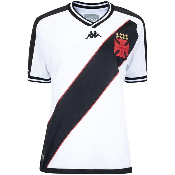 Camisa Vasco da Gama Away Feminina 24/25 - Branca e Preta