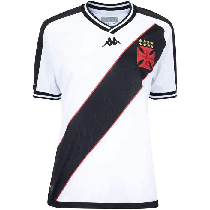 Camisa Vasco da Gama Away Feminina 24/25 - Branca e Preta