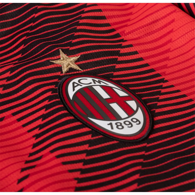 Camisa Milan Home 23/24 Preta e - Torcedor Vermelha